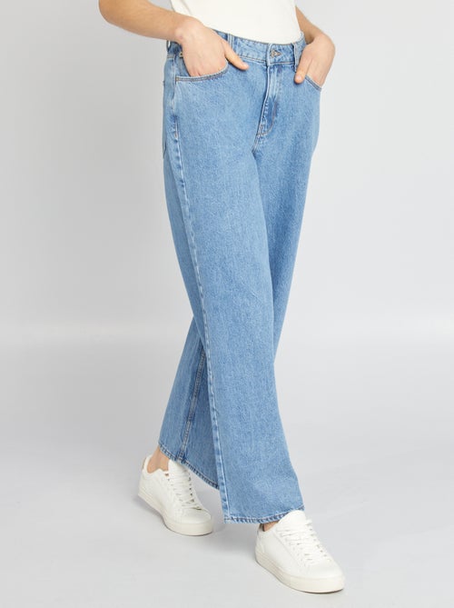 Pantalon denim wide leg - L28 - Kiabi