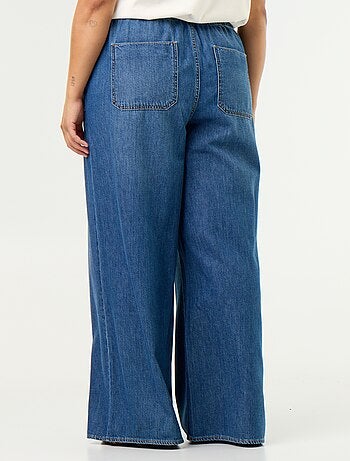 Pantalon denim wide leg