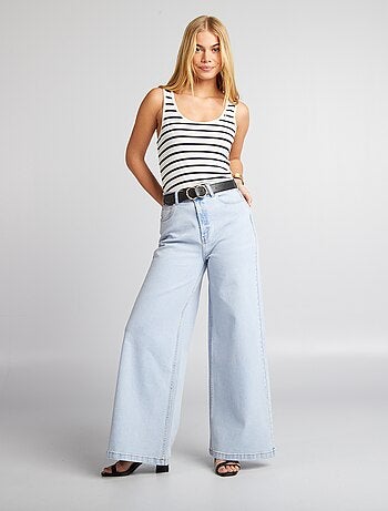 Pantalon jean clearance taille haute