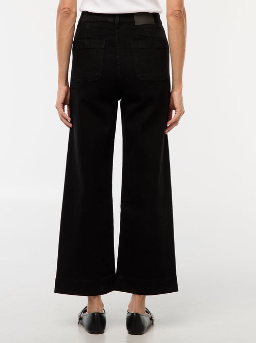 Pantalon denim wide leg - Kiabi