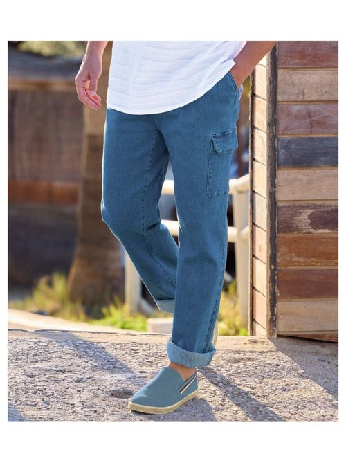 Pantalon Détente Cargo en Jean : - ATLAS FOR MEN - Kiabi Pantalon Détente Cargo en Jean : - ATLAS FOR MEN - Kiabi