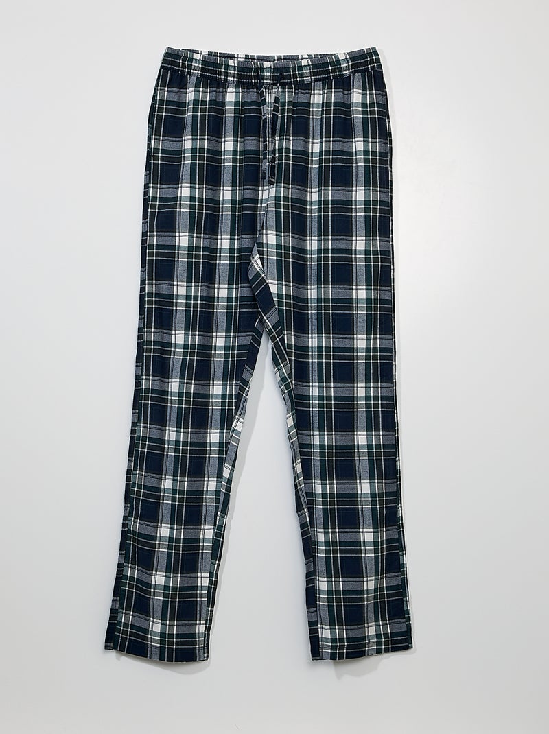 Pantalon d'intérieur en flanelle Bleu marine - Kiabi