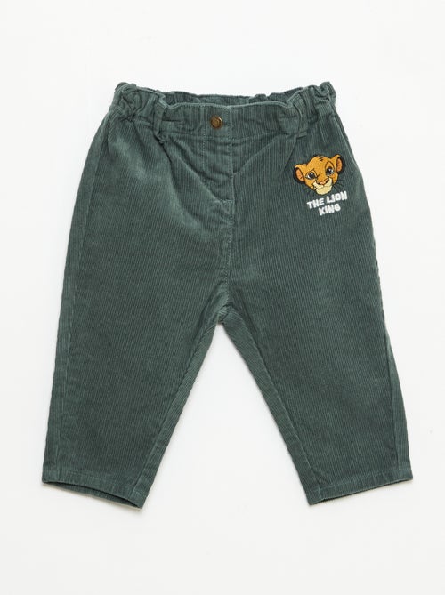 Pantalon 'Disney' 'Simba' en velours côtelé - Kiabi