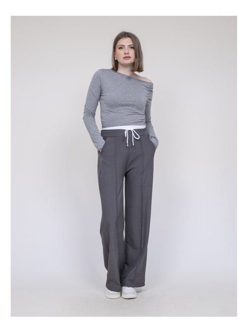 Pantalon double ceinture egleny - Kiabi