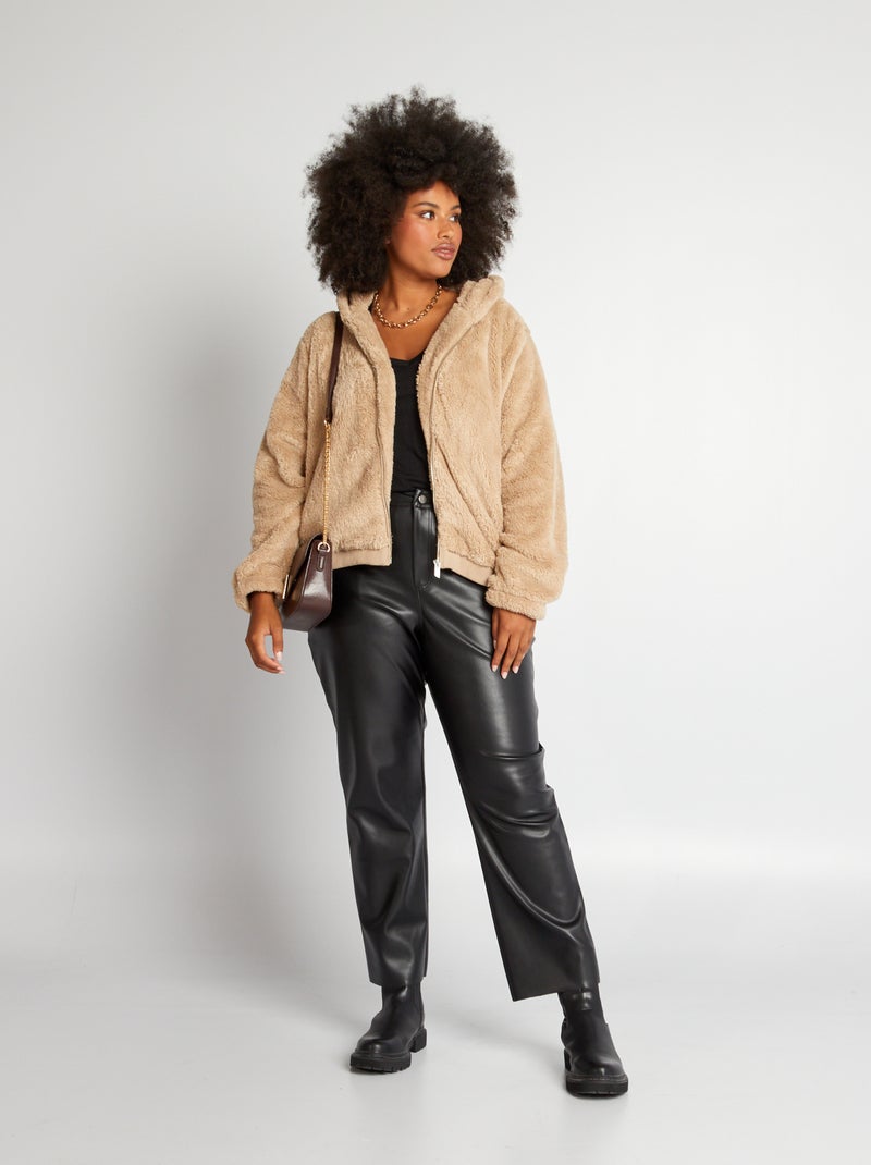 Pantalon droit - 5 poches noir - Kiabi