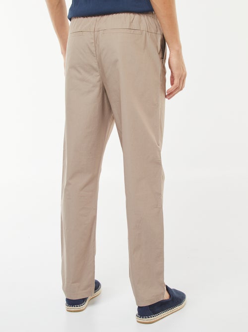 Pantalon droit à ceinture élastiquée - Kiabi