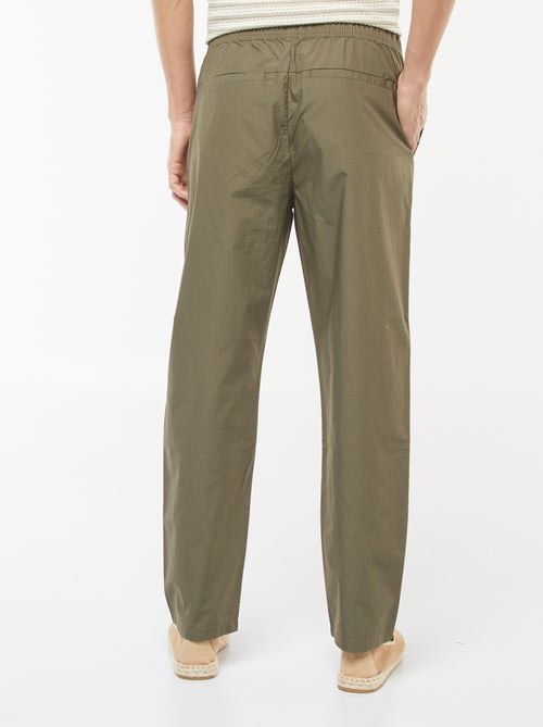 Pantalon droit à ceinture élastiquée - Kiabi