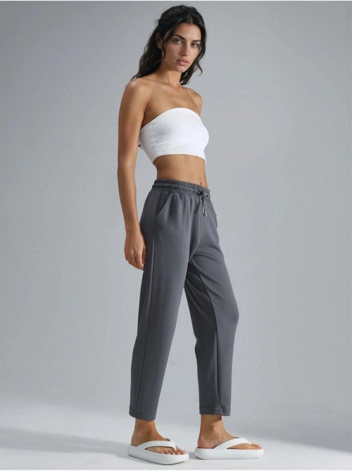 Pantalon droit à enfiler, coupe classique hiccup - Kiabi