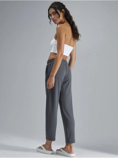Pantalon droit à enfiler, coupe classique hiccup - Kiabi
