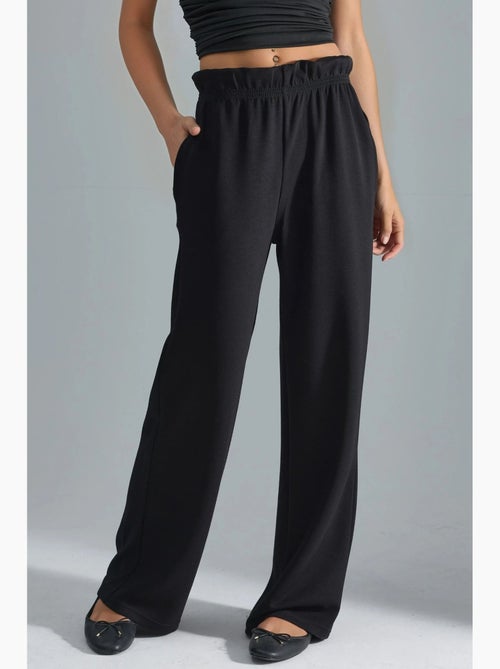 Pantalon droit à enfiler, coupe classique hiccup - Kiabi