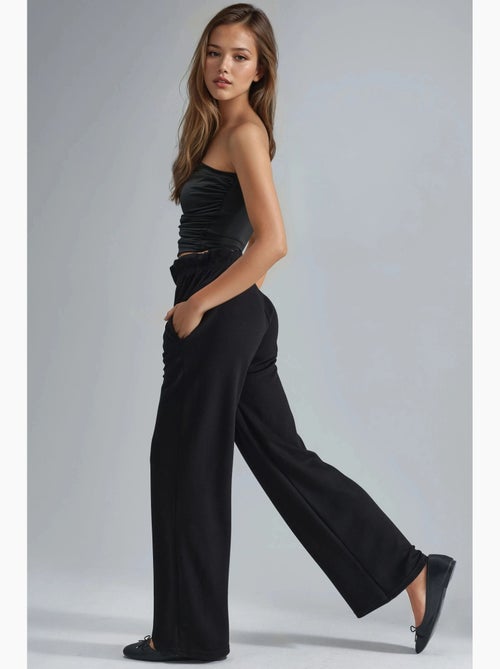 Pantalon droit à enfiler, coupe classique hiccup - Kiabi