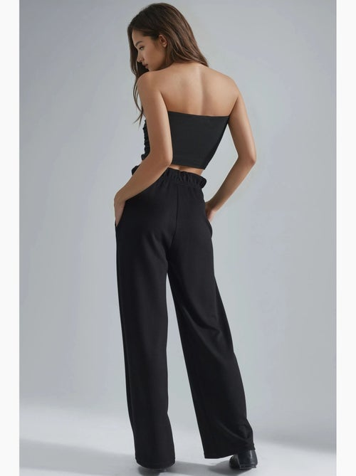 Pantalon droit à enfiler, coupe classique hiccup - Kiabi