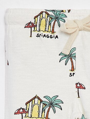 Pantalon droit à imprimé