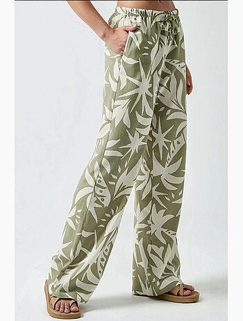 Pantalon droit à imprimé floral hiccup