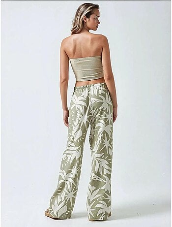 Pantalon droit à imprimé floral hiccup
