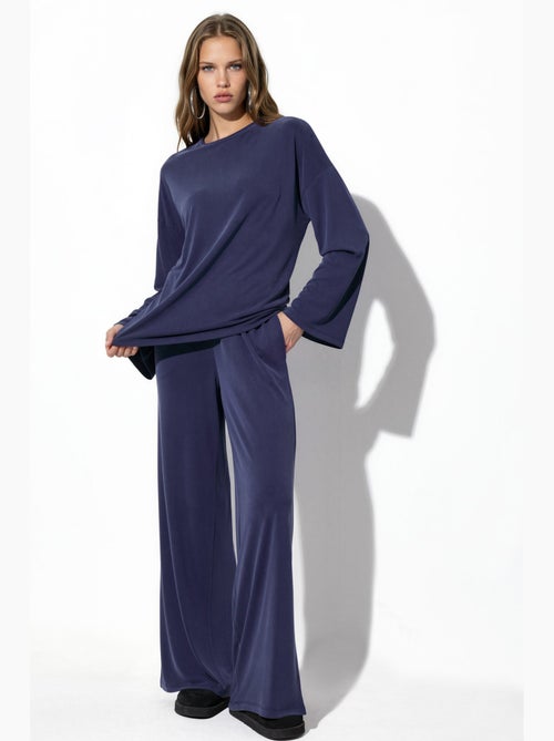 Pantalon droit à taille élastique busem - Kiabi Pantalon droit à taille élastique busem - Kiabi