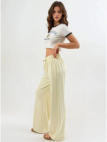 Pantalon droit à taille élastique busem