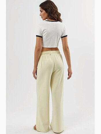 Pantalon droit à taille élastique busem