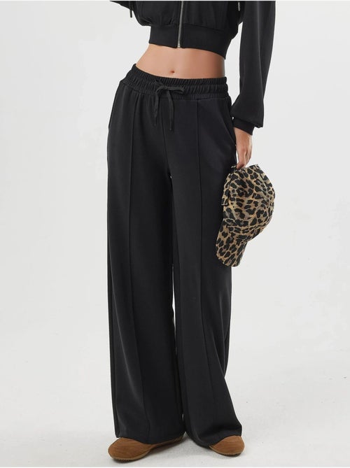 Pantalon droit à taille élastique busem - Kiabi Pantalon droit à taille élastique busem - Kiabi