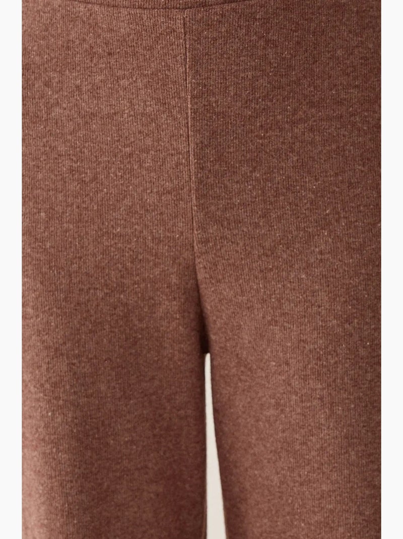 Pantalon droit à taille élastique hiccup Marron - Kiabi