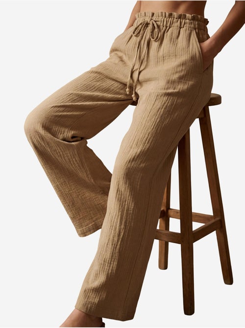 Pantalon droit à taille élastique my fashion - Kiabi Pantalon droit à taille élastique my fashion - Kiabi
