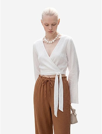 Pantalon droit à taille élastique my fashion