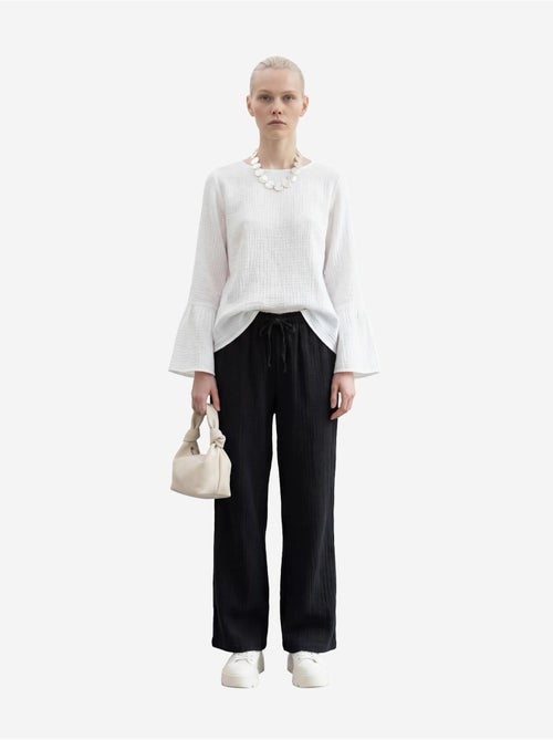 Pantalon droit à taille élastique my fashion - Kiabi Pantalon droit à taille élastique my fashion - Kiabi