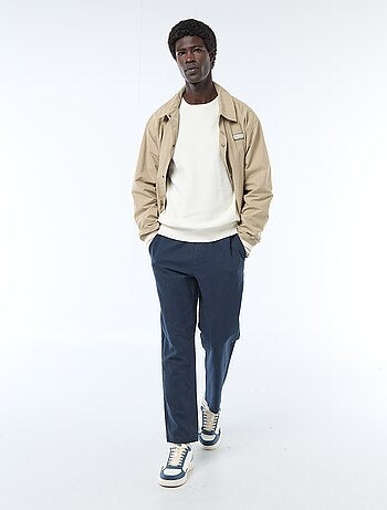 Pantalon droit à taille élastiquée