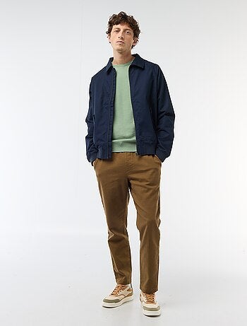 Pantalon droit à taille élastiquée