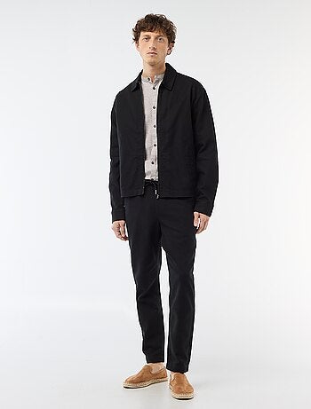 Pantalon droit à taille élastiquée