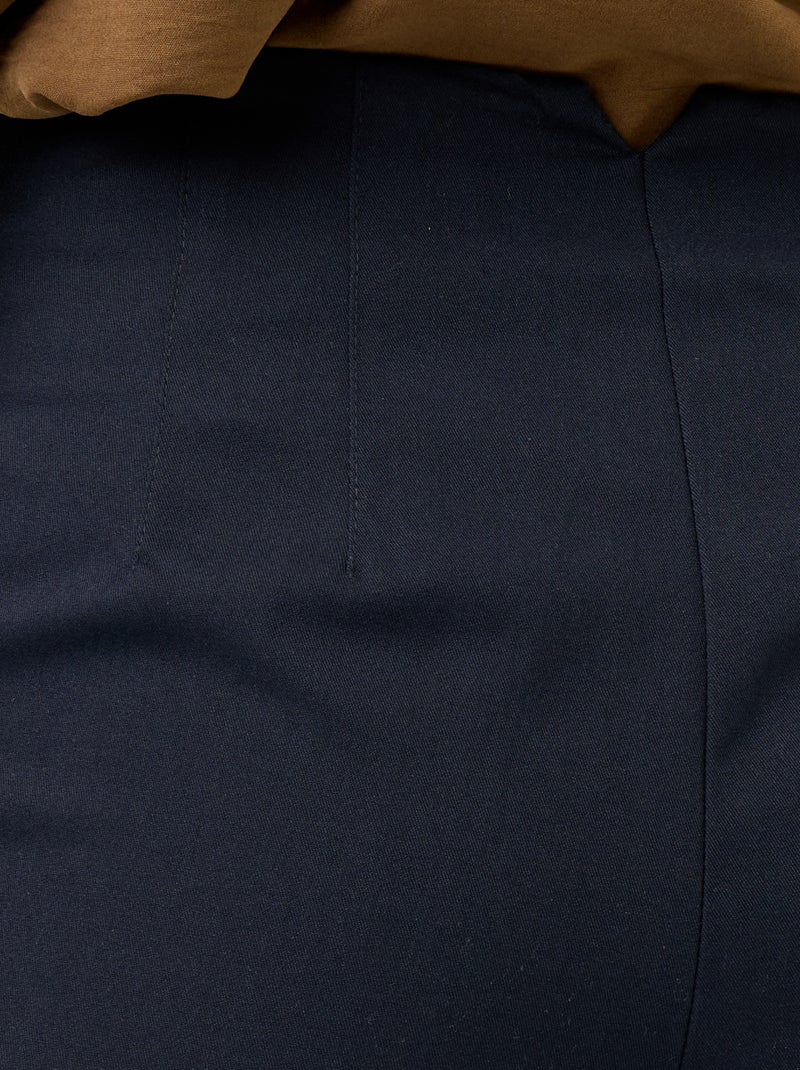 Pantalon droit à taille haute Bleu - Kiabi