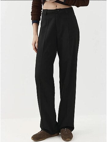 Pantalon droit à taille normale avec fermeture à boutons hiccup