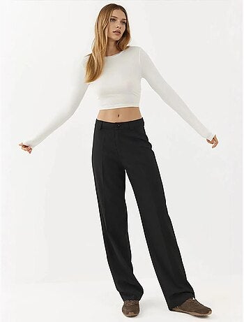Pantalon droit à taille normale avec fermeture à boutons hiccup