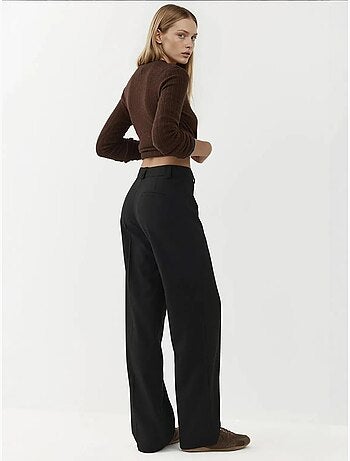 Pantalon droit à taille normale avec fermeture à boutons hiccup