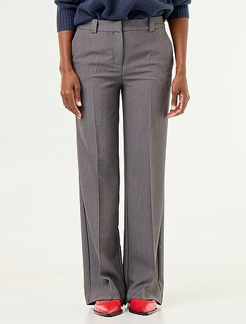 Pantalon droit avec taille ceinturée