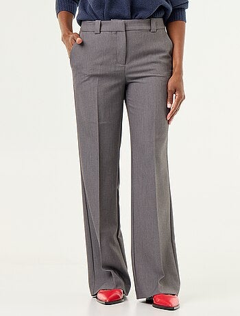 Pantalon droit avec taille ceinturée