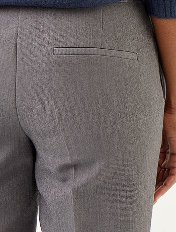 Pantalon droit avec taille ceinturée