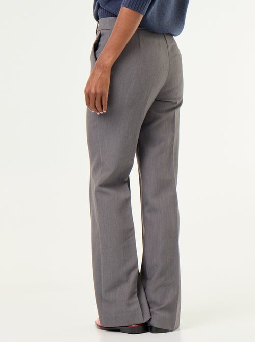 Pantalon droit avec taille ceinturée - Kiabi