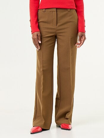 Pantalon droit avec taille ceinturée