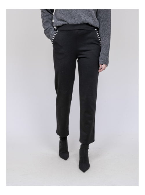 Pantalon droit détails strass esmena - Kiabi Pantalon droit détails strass esmena - Kiabi
