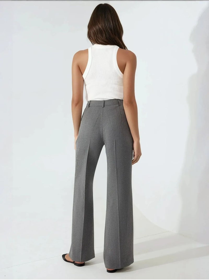 Pantalon droit élégant hiccup Gris - Kiabi