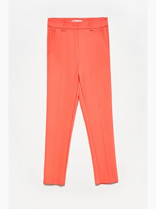 Pantalon droit en coton à taille haute dilvin - Kiabi Pantalon droit en coton à taille haute dilvin - Kiabi
