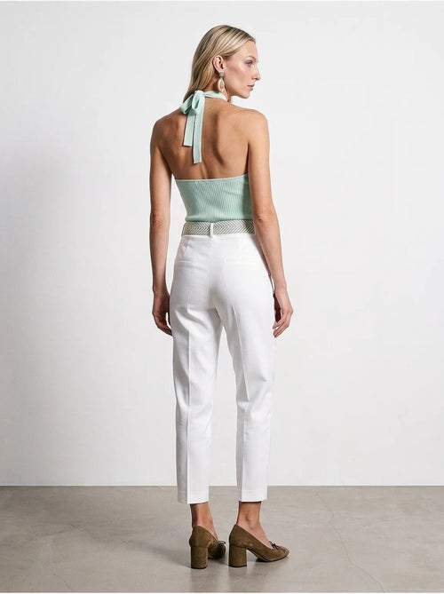 Pantalon droit en crêpe à plis dilvin - Kiabi Pantalon droit en crêpe à plis dilvin - Kiabi
