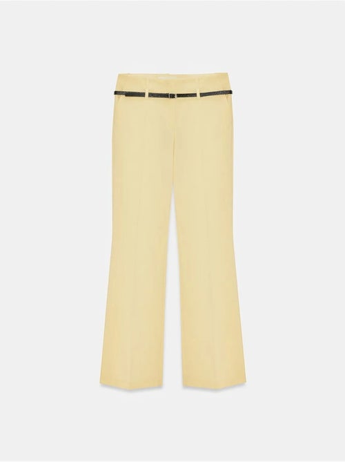 Pantalon droit en crêpe avec ceinture dilvin - Kiabi Pantalon droit en crêpe avec ceinture dilvin - Kiabi