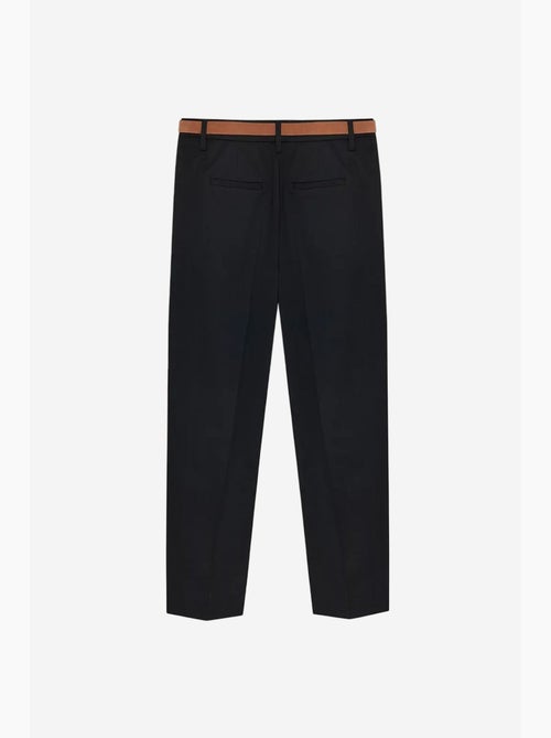 Pantalon droit en crêpe avec ceinture dilvin - Kiabi Pantalon droit en crêpe avec ceinture dilvin - Kiabi