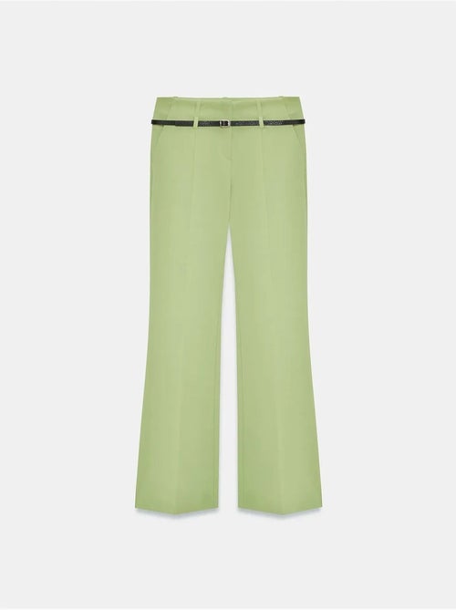 Pantalon droit en crêpe avec ceinture dilvin - Kiabi Pantalon droit en crêpe avec ceinture dilvin - Kiabi