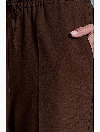 Pantalon droit en crêpe femme dilvin