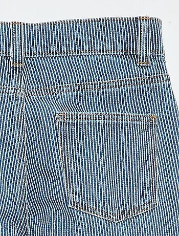 Pantalon droit en denim avec motif