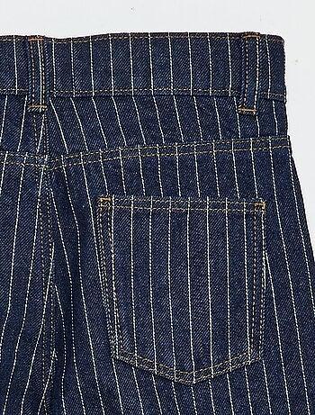 Pantalon droit en denim avec motif