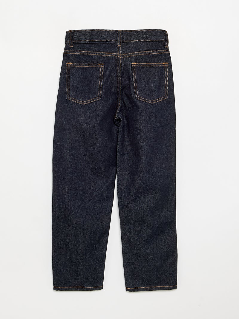 Pantalon droit en denim Bleu - Kiabi